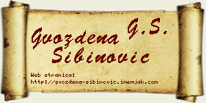 Gvozdena Sibinović vizit kartica